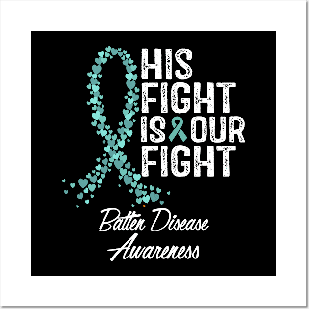 Batten Disease Awareness His Fight Is Our Fight Wall Art by RW